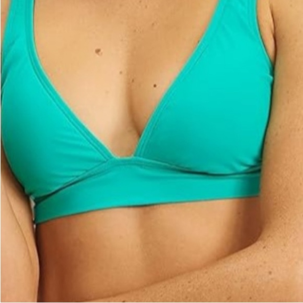 NWT Billabong Classic Solid Banded Tri Swim top Medium size 10